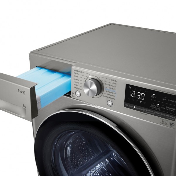 Secadora Lg RH90V9PV2N Inox 9 kg Bomba de calor A+++