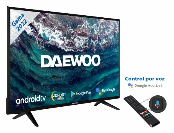 Televisión Daewoo 43” UHD AndroidTV 43DM53UA