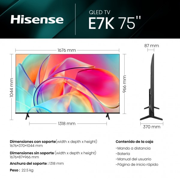 Televisión Hisense QLED 4K 75