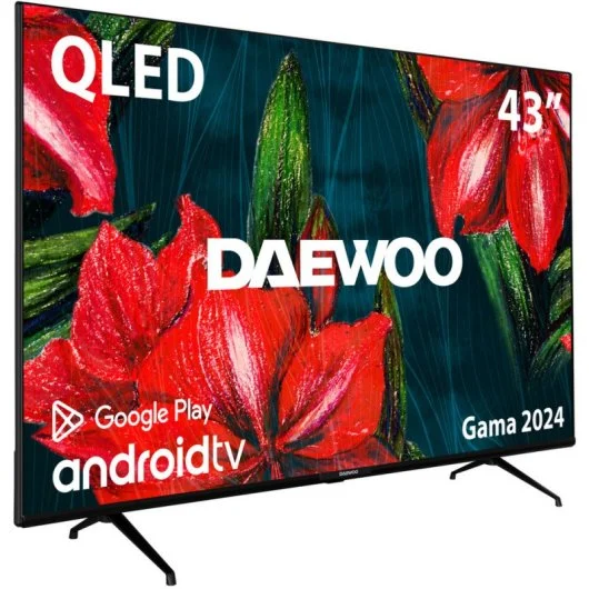 Televisor 43 Pulgadas QLED Daewoo D43DM55UQPMS 4K Smart Tv Android 11