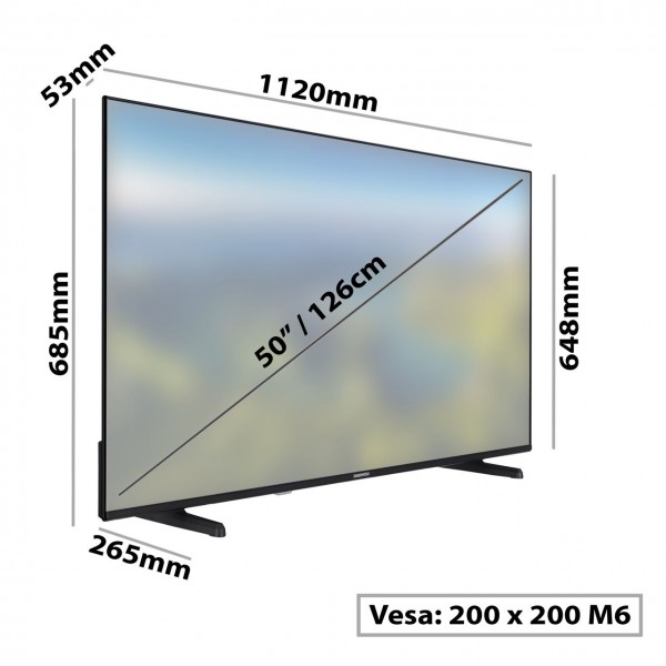 Televisor Daewoo 50DM72UA DLED Pantalla de 126 cm 50 4K Ultra HD Android TV F
