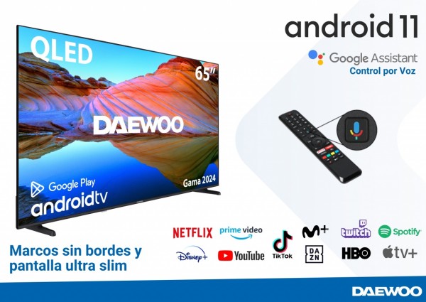 Televisor Daewoo QLED 4K android tv 65