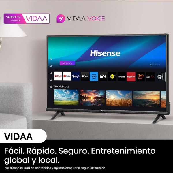 Televisor LED Hisense 40A4N, Pantalla de 100 cm (40'') full HD, Smart TV, F