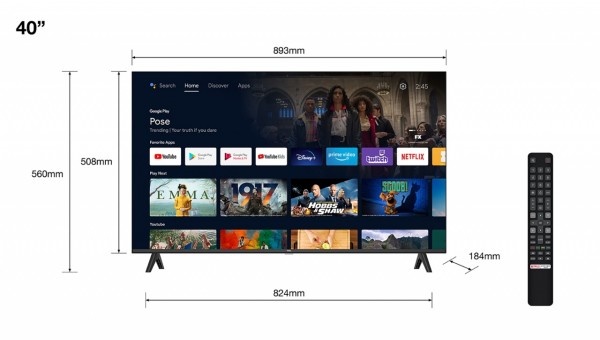 Televisor TCL Full HD 40  HDR TV con Android TV 40S5400A