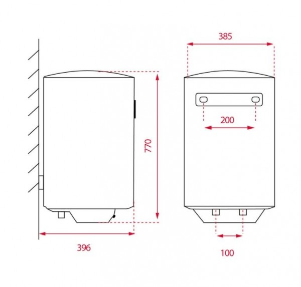 Termo eléctrico Teka EWH50C, Blanco, 50 L, Vertical, C