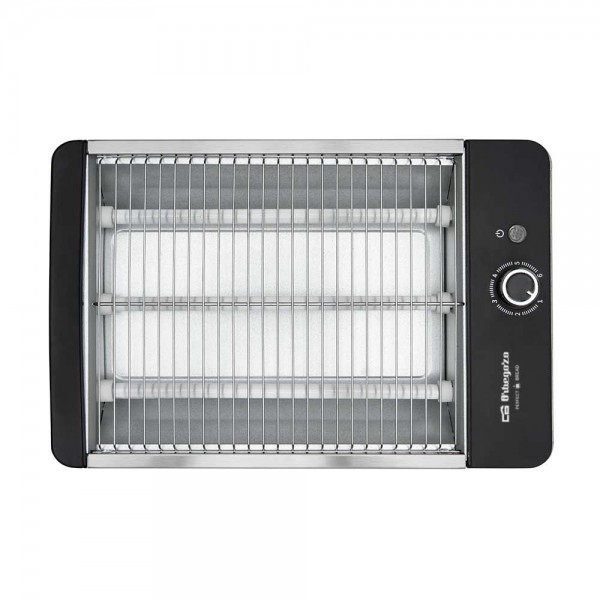 Tostador horizontal Orbegozo TO 2030, 600W, Cualquier tipo de pan, Acero inox