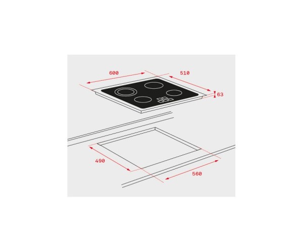 Vitroceramica Teka TB6310 3 zonas touch control