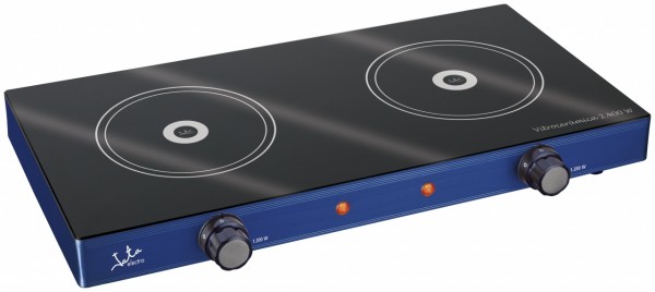 Vitrocerámica portátil Jata V142 Negro-azul 2 zonas 2400 W