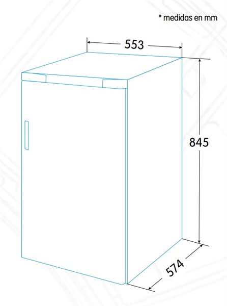Congelador Table Top Edesa EZS0811WHA para encimera de 85cm A+