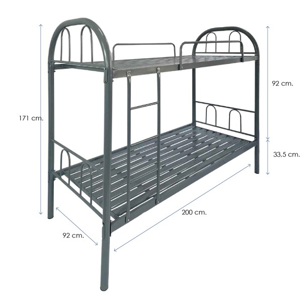 Litera Metalica 90x190 Modelo Lazy