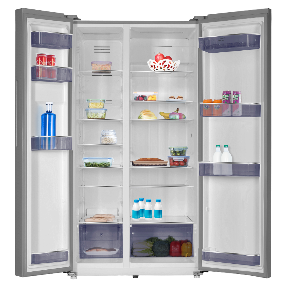 Frigorífico americano Infiniton SBS-719 BGA Total No Frost 550L E cristal negro 177 cm