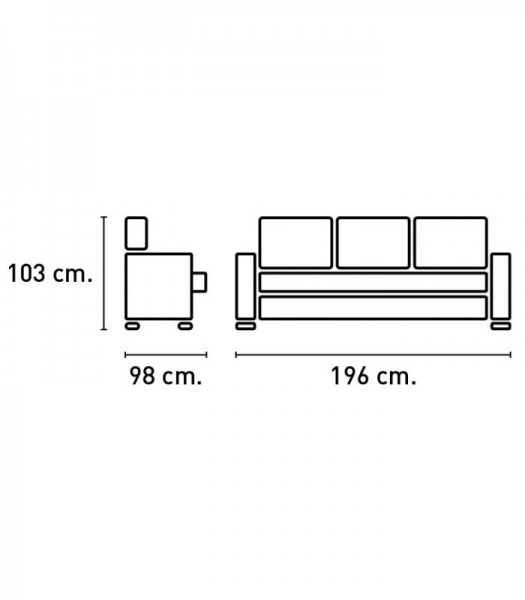 Sofá Relax 3 plazas Modelo Luxor
