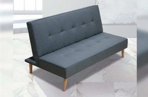 Sofa cama clic-clac pata madera modelo UNAI Gris