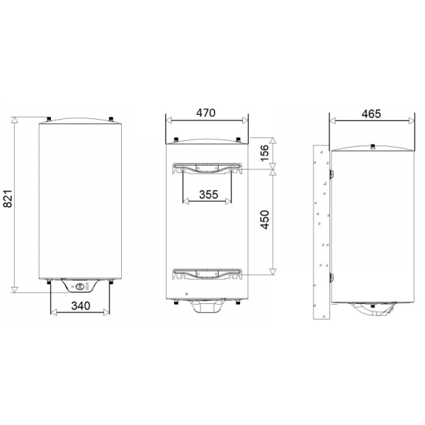 Termo electrico Aparici H075 75L Multiposicional