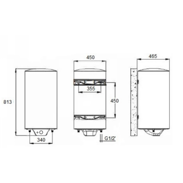 Termo electrico Aparici SIE075N 75L Triposicional