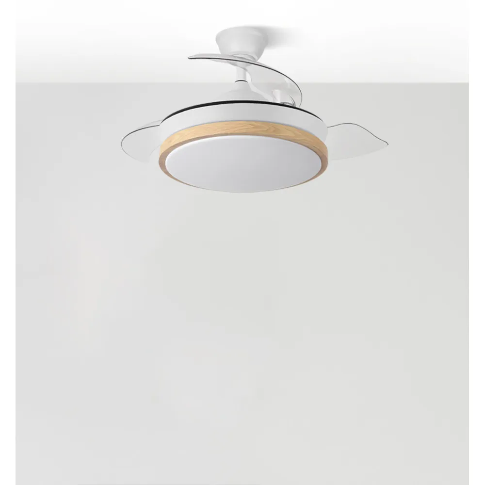 Ventilador Dc Evros Blanc/hay 72w 6120lm 91d 3aspas Desplegables 3000-4000-6000k 