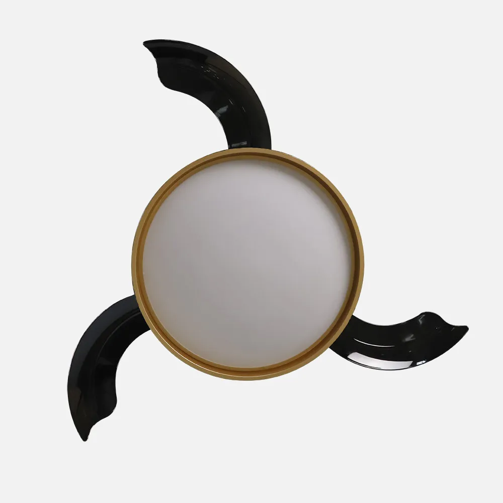 Ventilador Dc Mandarin Negro/oro 72w 3aspas 108d Reg.intensidad 7200lm 3000-4000-6500k