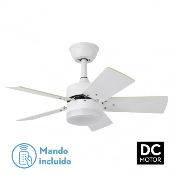 Ventilador Dc Marta 36w Blanco 5 Aspas Rev. Blanco/haya 41x76d 3240lm