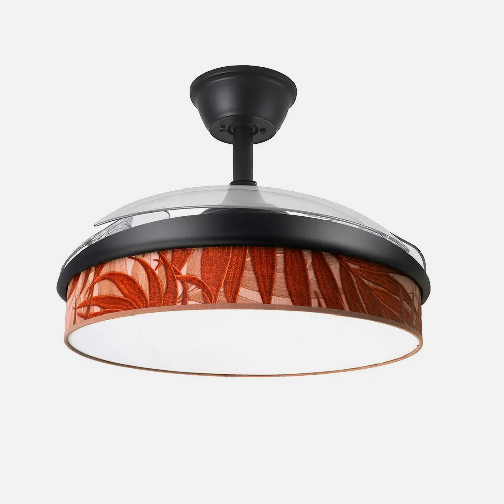 Ventilador Dc Moda 72w Negro/hoja Caldera 108d 3aspas 7200lm 3000k,4000k,6000k 