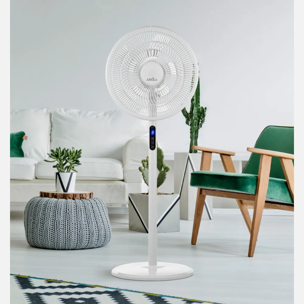 Ventilador De Pie Icono BlancO 3vel 45w 119x44x40 Cm Oscilante 5asp c Remoto temporizador