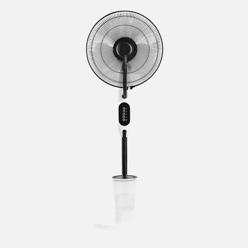Ventilador Humidificador Pie Iceberg Blanco/negro 80w 3velocidades 3aspas Nebulizador 125x