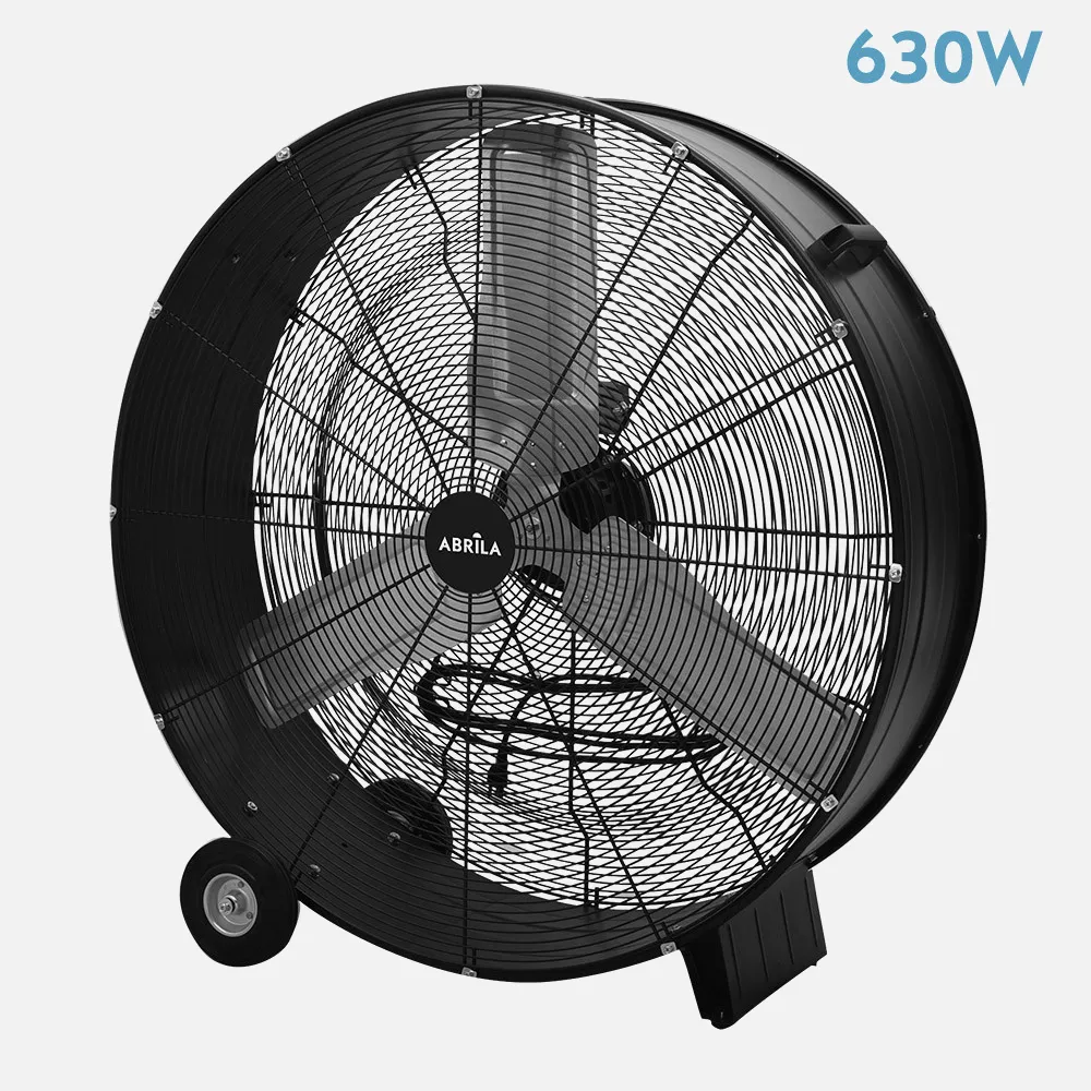 Ventilador Industrial Maximum 630w Negro 97,6d 2 Velocid.3aspas aluminio ruedas 100x97,6x4