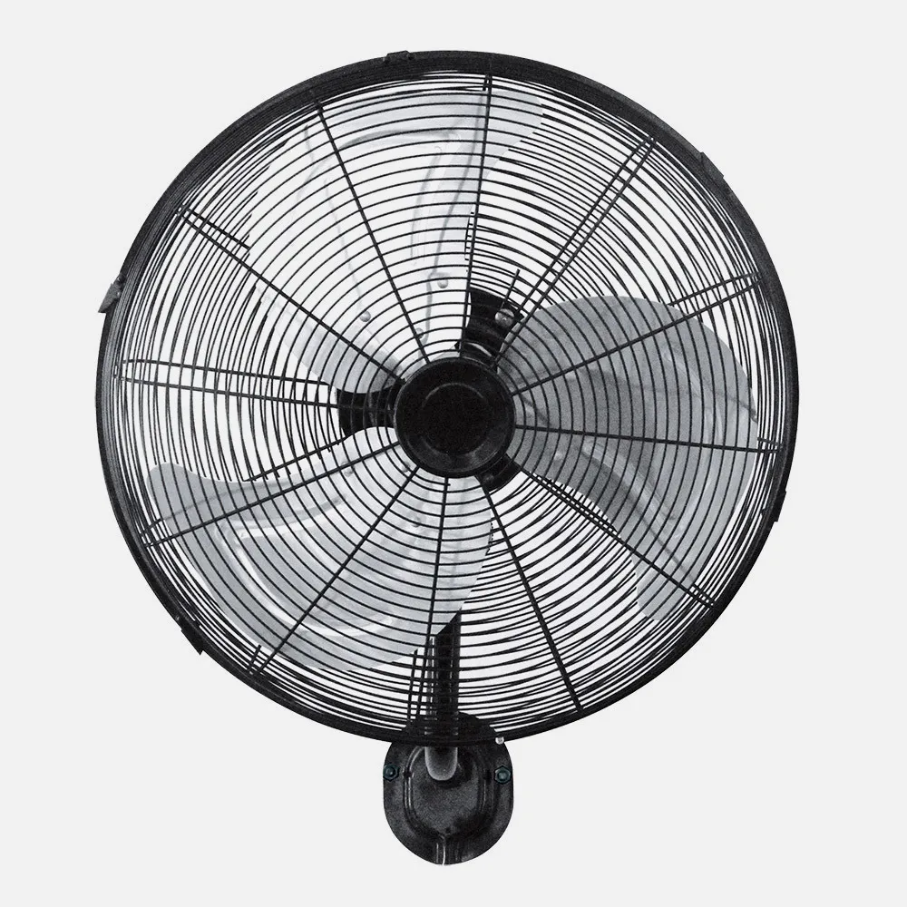 Ventilador Pared Arrecife 90w Negro plata 45d 3 Velocidades Orientable Y Oscilante