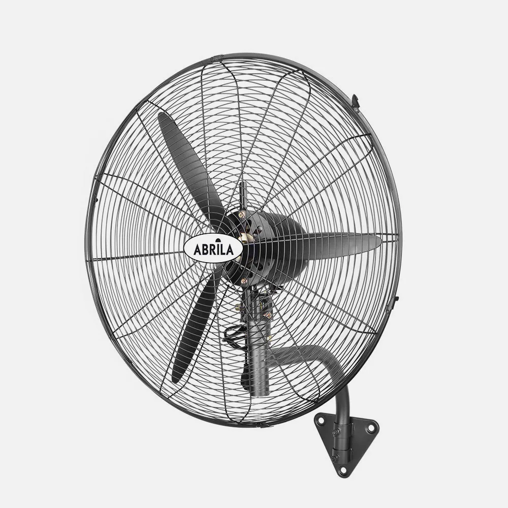 Ventilador Pared Industrial borrasca Negro 3 velocidades 240w 3 Aspas Fijo Y Rotatorio 80x