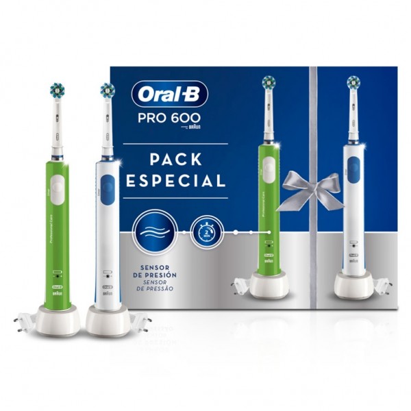 Oral-B Pack Especial Pro 600 Cross Action Verde y Blanco 2 unidades