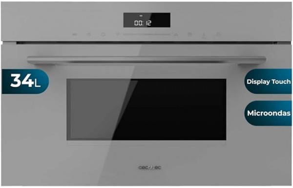 Bolero Hexa MW703800 Glass Grey Horno Compacto 38,2x59,5x50cm