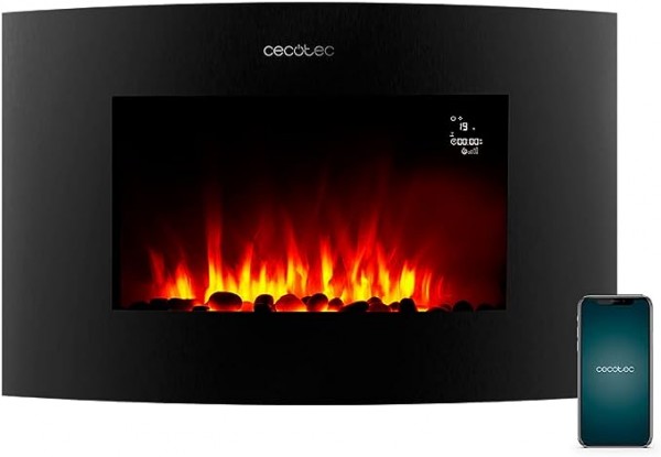 Cecotec Chimenea Eléctrica Ready Warm 3550 Curved Flames Connected