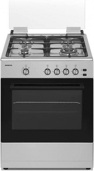 Cicina de Gas Infiniton CC61EHX Ancho 60cm 4 zonas con Horno Gas Butano y Natural Inox