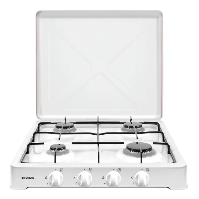 Cocina Portátil de Gas Infiniton 4 Fuegos 50 cm Hornillo a Gas Gas para camping