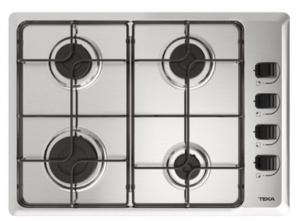 Encimera Teka HLX540KLAOE, 4 fuegos, inox, butano