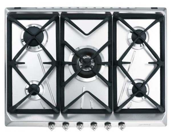 Encimera de gas Smeg SRV576GH NAT Inox 5 zonas