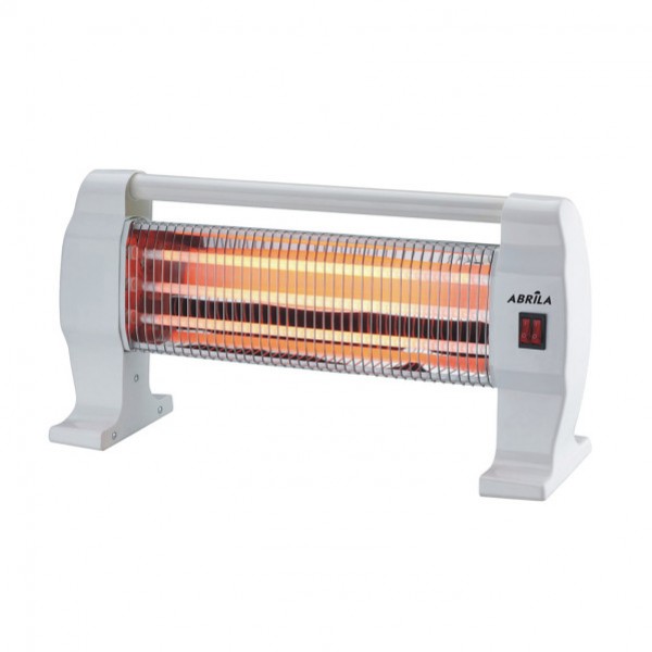 Estufa Elect.de Cuarzo Igneo 1200w Blanco 3potencias 3elementos Portatil Antivuelco 26x50x