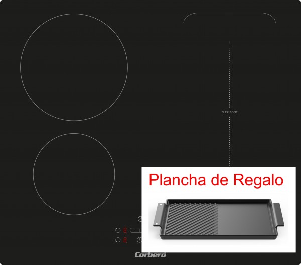 Flex inducción Corberó CCIM3000FZ + Plancha 4 zonas