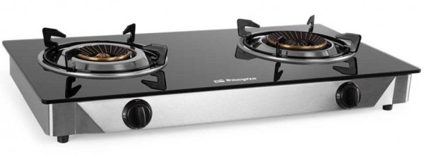 Hornillo de gas Orbegozo FO2720 Cristal negro 2 zonas