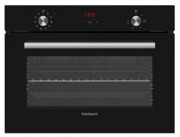 Horno alto 45 cm Corberó CCHCV451021DTG, Cristal negro, 50 L, Hidrolítico, A