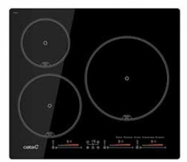 Placa Inducción Cata IBS63031 3 Zonas 7,1Kw Negra