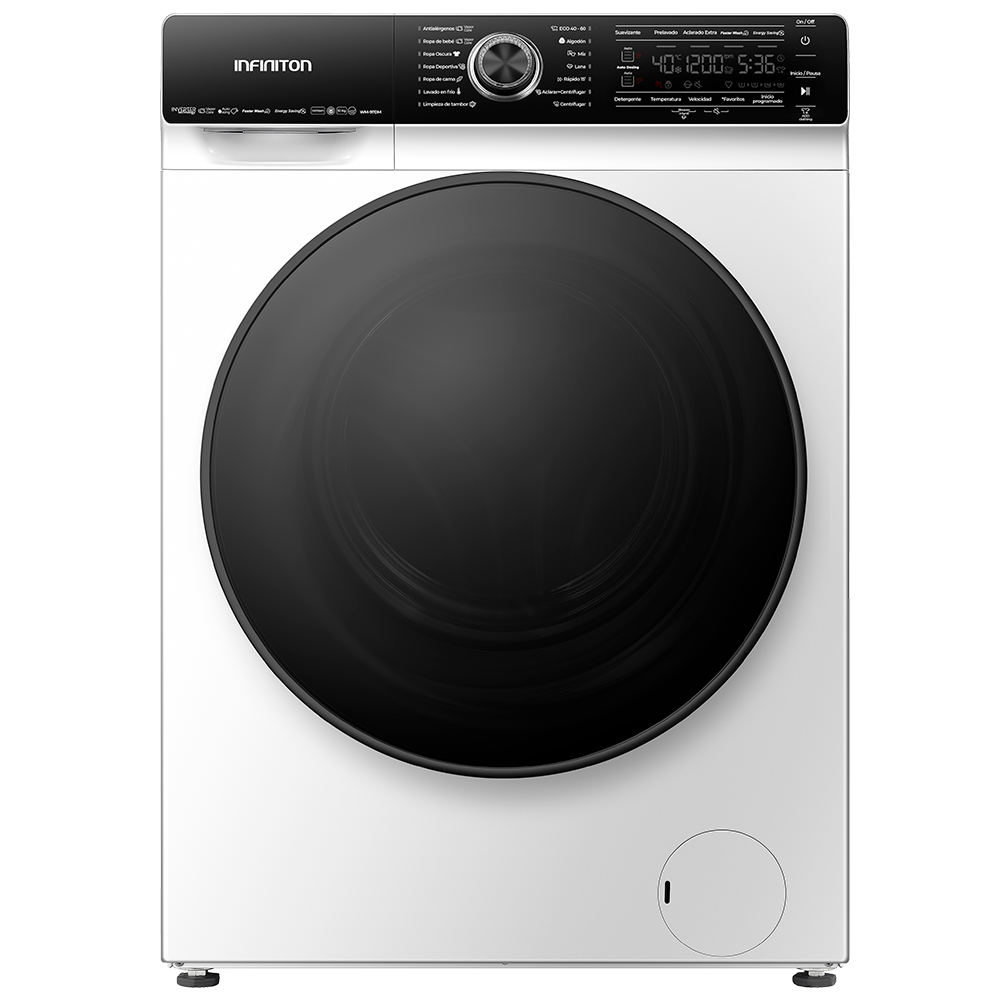 Lavadora carga Frontal infiniton 10kg 1400 rpm WM-R10D Vapor Care y Autodosing