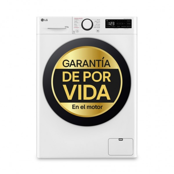 Lavasecadora LG F2DR5S09A1W, 9+5kg, 1400rpm Fondo reducido 47cm