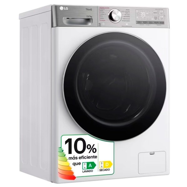 Lavasecadora LG F4DR9513A2W, 13/7kg, 1400rpm, A/D