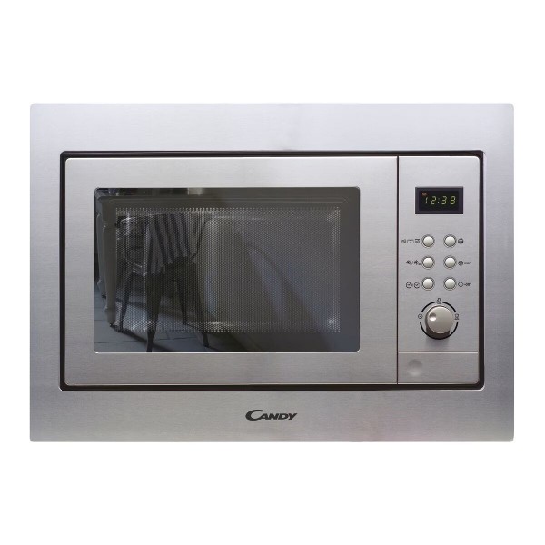 Microondas integrable Candy CMGI201EX con grill, 20L, 800W, Inox