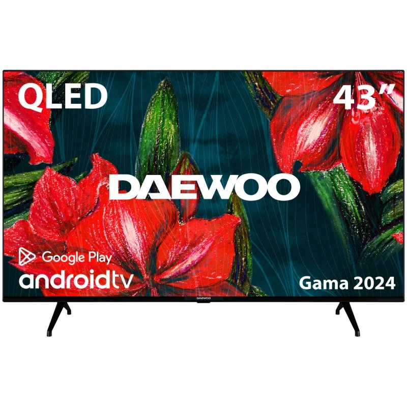 Televisor 43 Pulgadas QLED Daewoo D43DM55UQPMS 4K Smart Tv Android 11