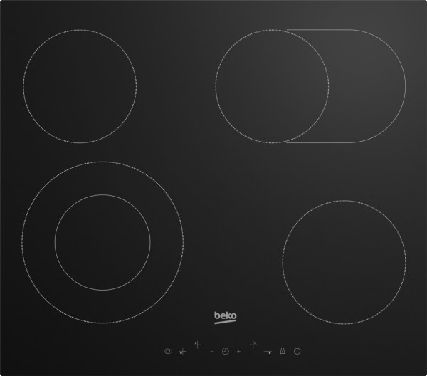 Vitroceramica Beko HIC64403T, 4 zonas, 60cm