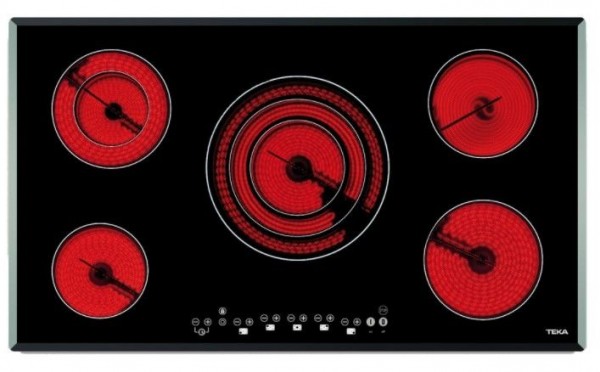 Vitroceramica Teka TR951, 5 zonas, 90cm, biselada