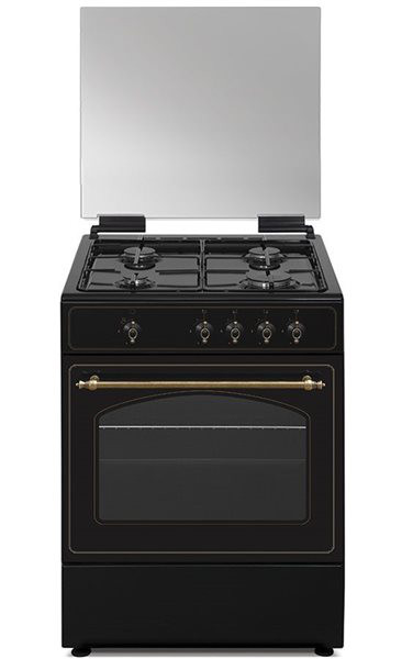 Vitrokitchen RU6060B Cocina de Gas Butano Rústica 85 x 60 cm Antracita