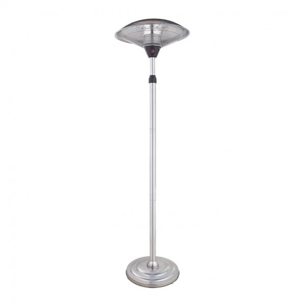 Calefactor Exterior C/pie Koel 2000w Plata 2potencias Antivuelco Ip34 200x60x60 Cm