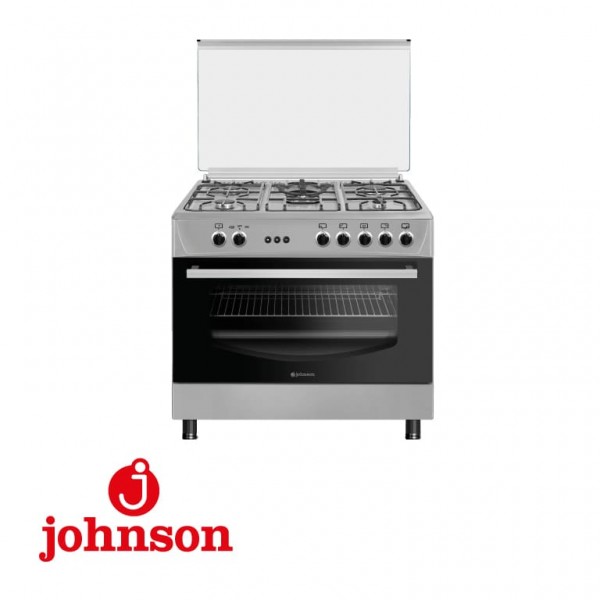 Cocina Johnson CONA90GX horno 90cm + 5 fuegos Gas Natural Inox